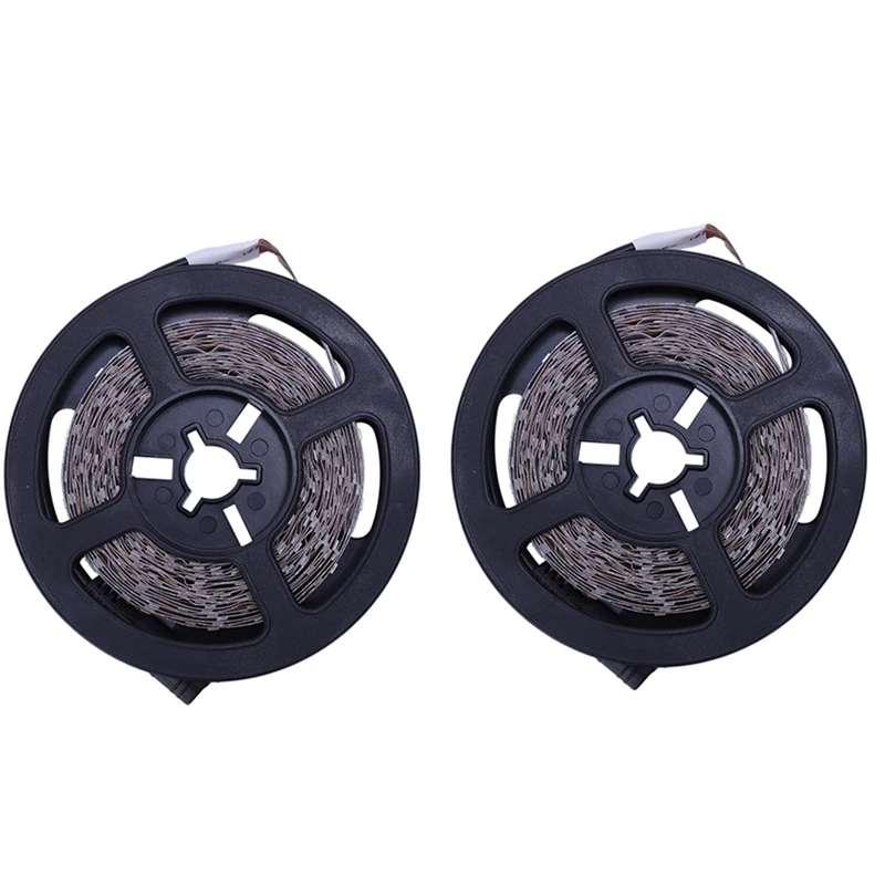 

2Pcs 5M LED Strip, SMD 3528 With 300 Leds, Cold White 6000K, DC 12V, Non Waterproof