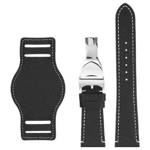Фото Кожаный ремешок для часов специально для Tudor 1958 Black Bay M79250 M79363 M79030, ремешок со складной пряжкой и нижней опорой 20 мм 22 мм №1
