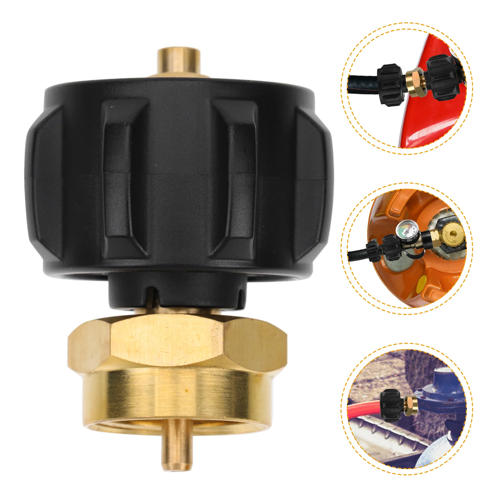 

Gas Tank Adapter Refill Propane Converter Fits Tool Connectors Lp Cylinder Coupler Connector Camping