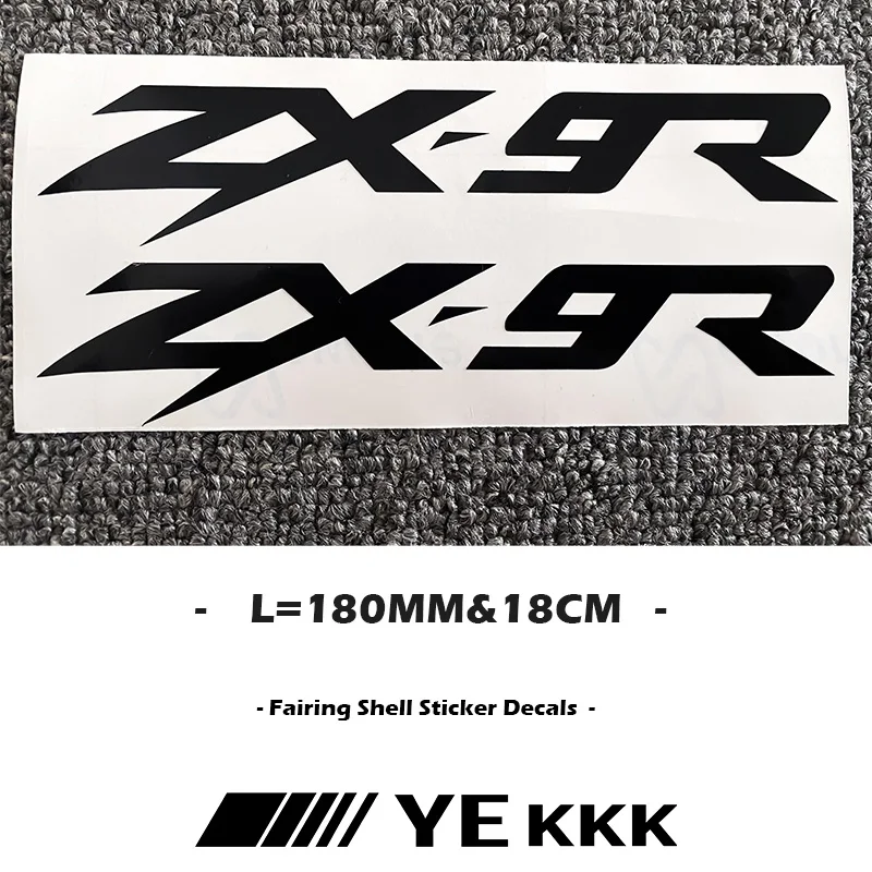 2X 180MM Motorcycle Fairing Shell Hub Head Shell Fuel Tank Sticker Decal White Black For Kawasaki ZX9R ZX-R9 9R ZX