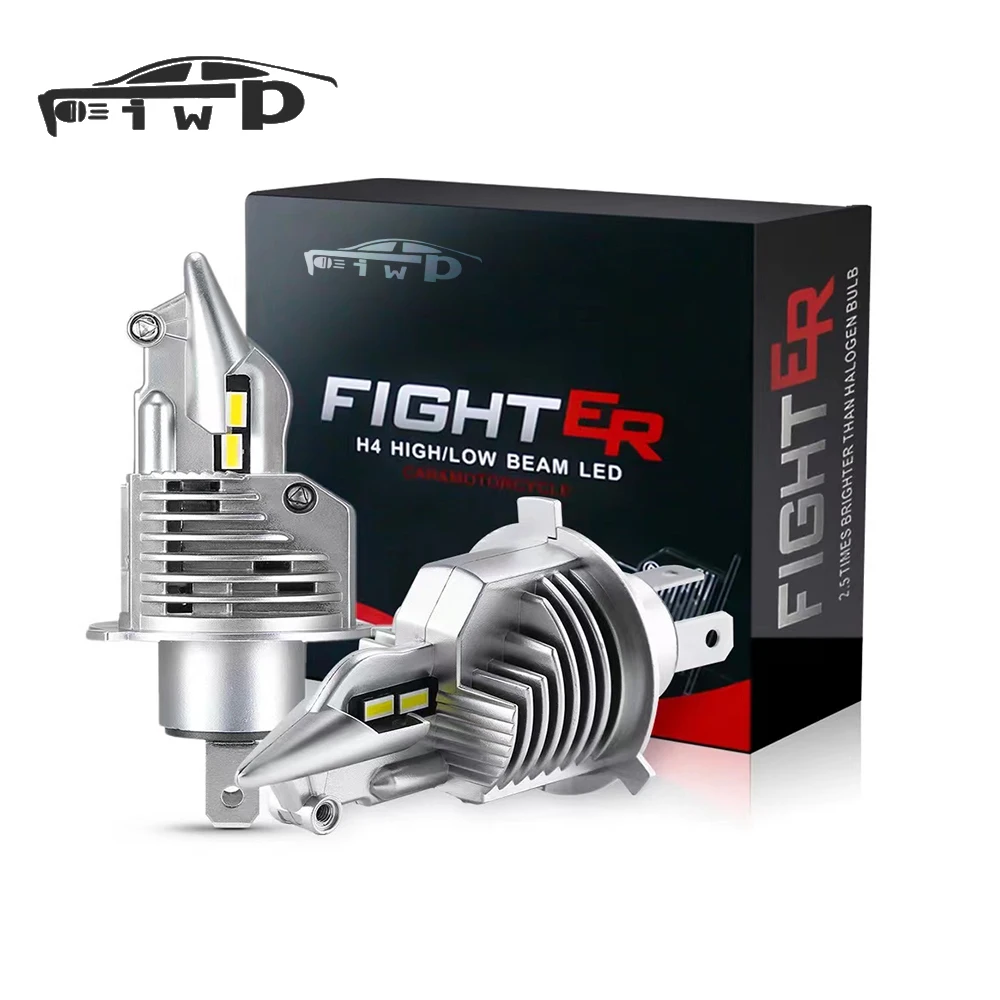 

Светодиодная мотоциклетная лампа IWP H4 для фар мотоцикла, 6500 лм, 65 Вт, комплект для преобразования ближнего/дальнего света, K, мотоциклетная фа...