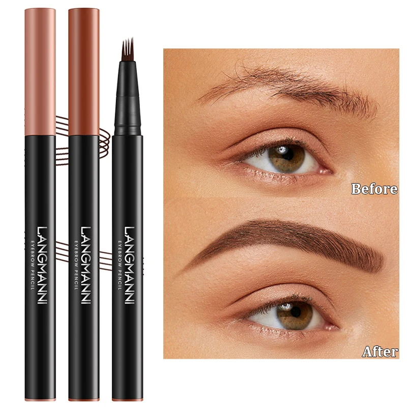 

1 шт., Водостойкий карандаш для бровей с 4 наконечниками