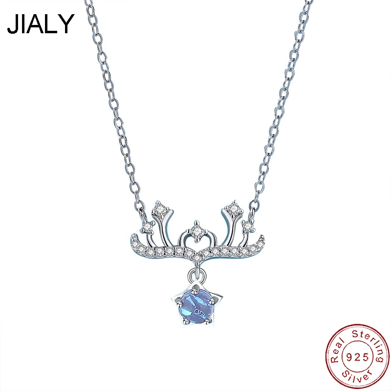 Женское ожерелье из серебра 925 пробы с фианитом