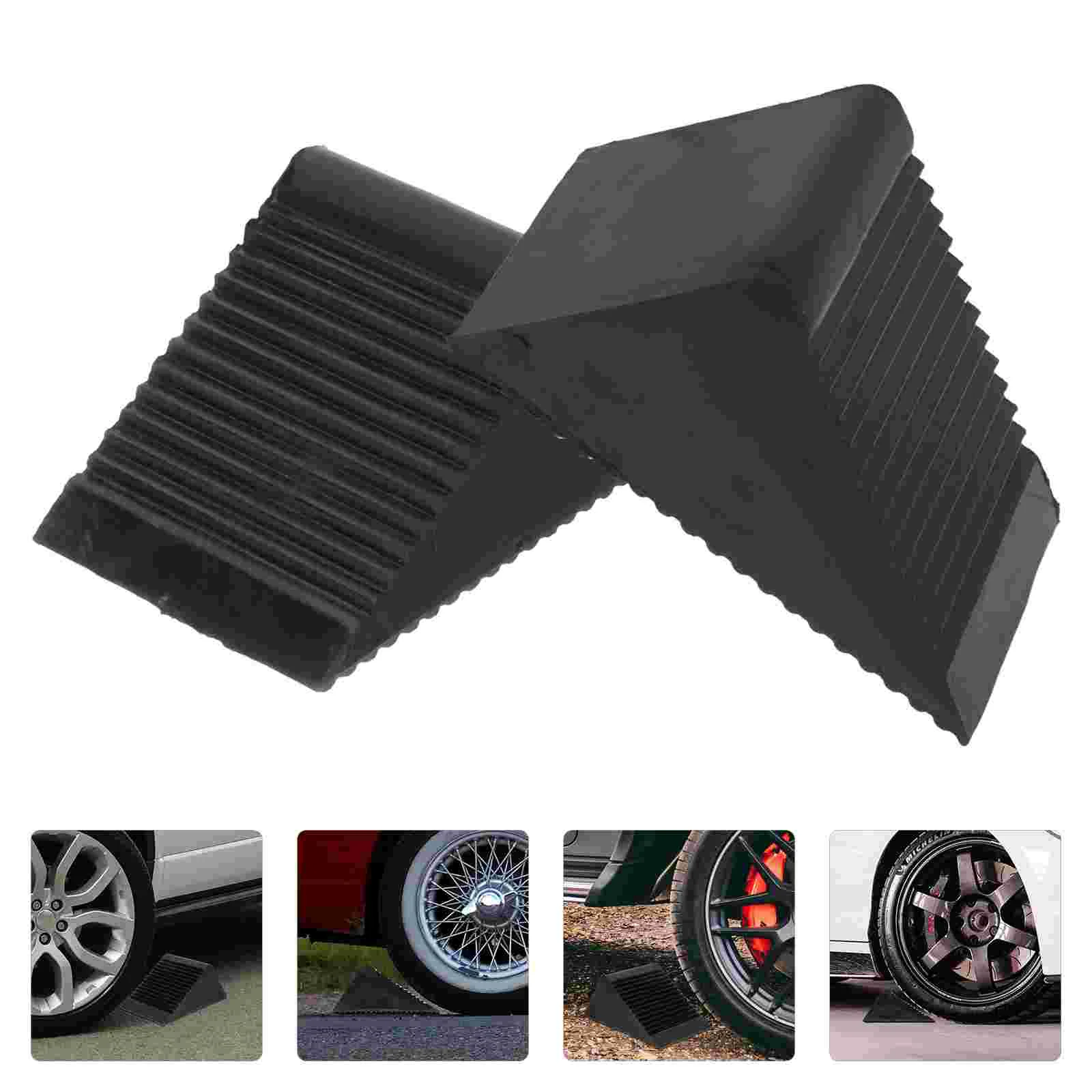 

Wheel Chocksrubber Tire Tyre Chockstopper Anti Blocks Rv Non Vehicle Stop Heavy Duty Block Triangle Controlsturdy Car Cars