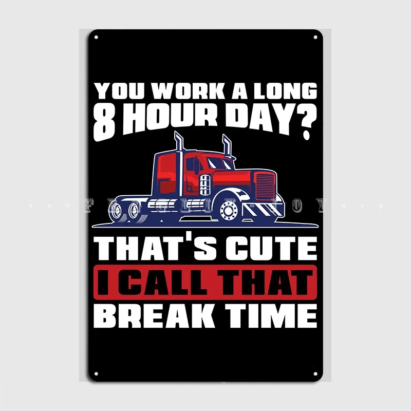 

Грузовик водитель грузовик Плакат Металлический налет клуб паб гараж настроить жестяные пластинки знак плакаты