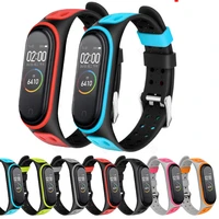 silicone for mi band 6 strap silicone bracelet suitable for xiaomi band 4 3 5 6 nfc bracelet wristband fashion color breathable