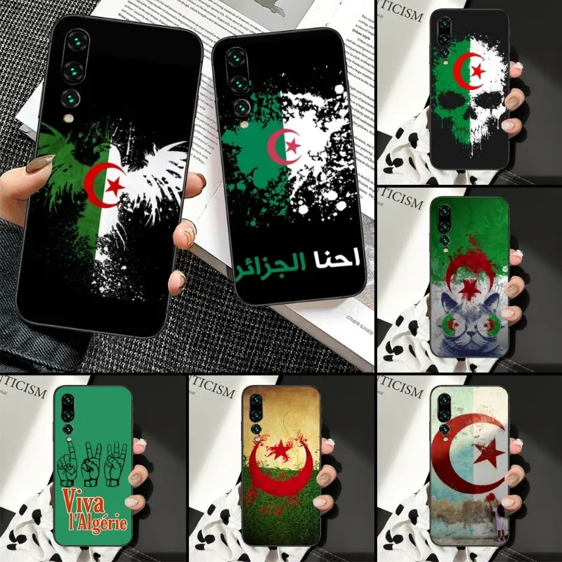 

Algeria Flag Phone Case For Huawei P50 P40 P30 Pro Lite P Smart 2021 2019 Magic 3 Soft Black Phone Cover