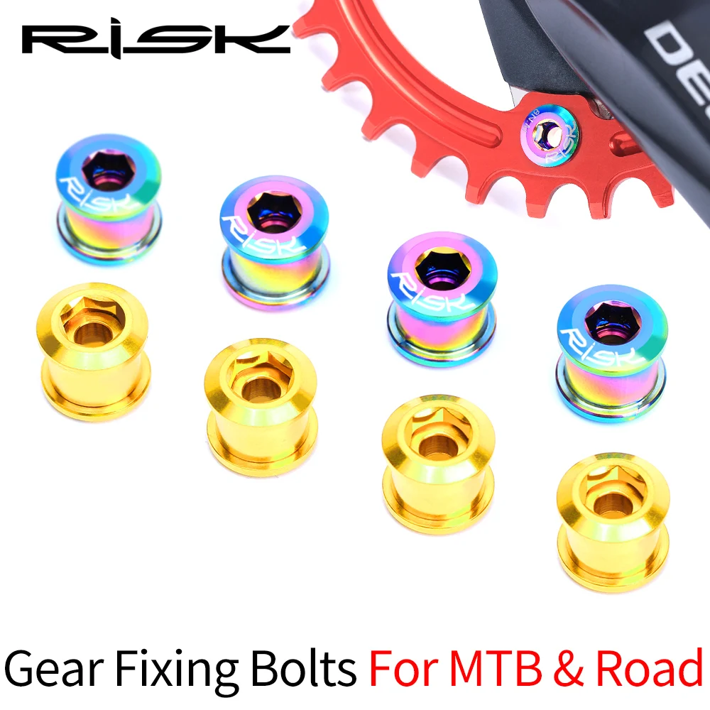 

RISK 6.5mm Mountain Small Wheel Bicycle Titanium Alloy Single Disc Screw Tooth Disc Fixed Pair Lock XT