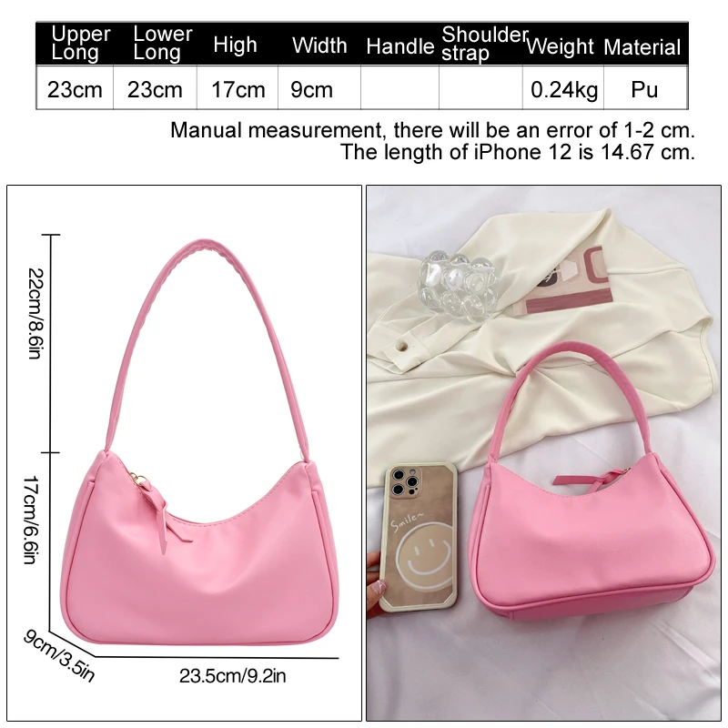 Women's handbag 2022 Trendy Clutch Bag For Women Leather Small Casual Pure Color Women's Shoulder Bag Female Purse And Handbag