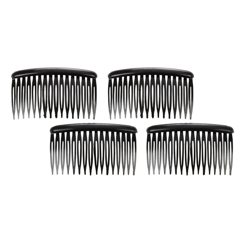 

Женская Черная Пластиковая расческа, 16 Зубцов, заколка для волос, длина 3,1 дюйма, 4 шт.