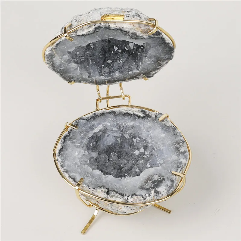 Натуральный кристалл оникса камень шкатулка для драгоценностей закрывающие