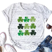 st patricks day graphic tees shamrock tee lucky woman tshirts goth clover clothes women classic tops