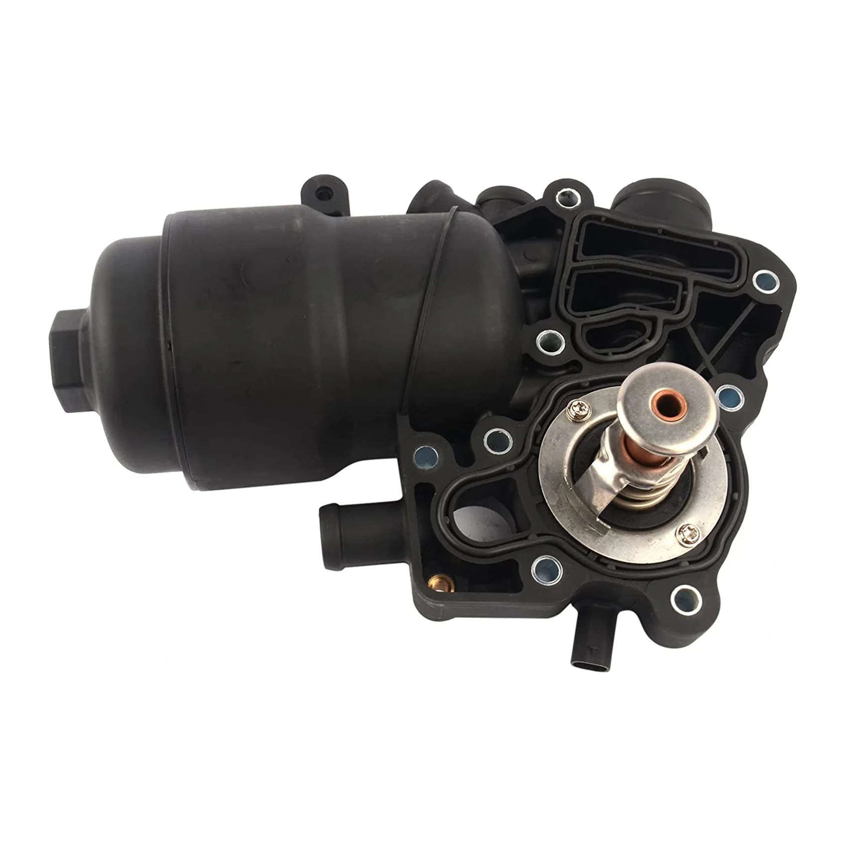 

059115389P Engine Oil Filter Housing W/Coolant Thermostat Replacement for - A6 A7 A8 Q5 3.0L 2013-2016