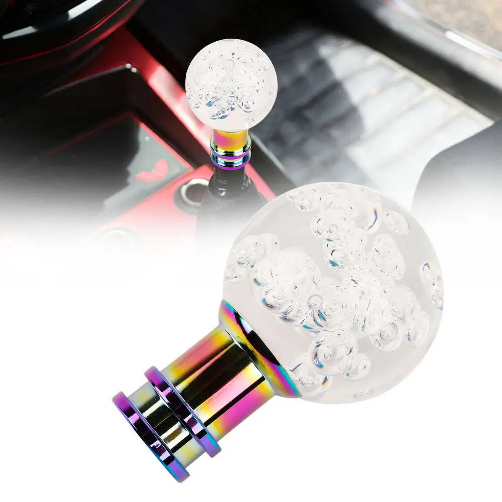 

Car Manual Shift Knob Gear Shifter Head Shift Knob Stick Crystal Transparent Bubble Colorful Gear Shift Knob