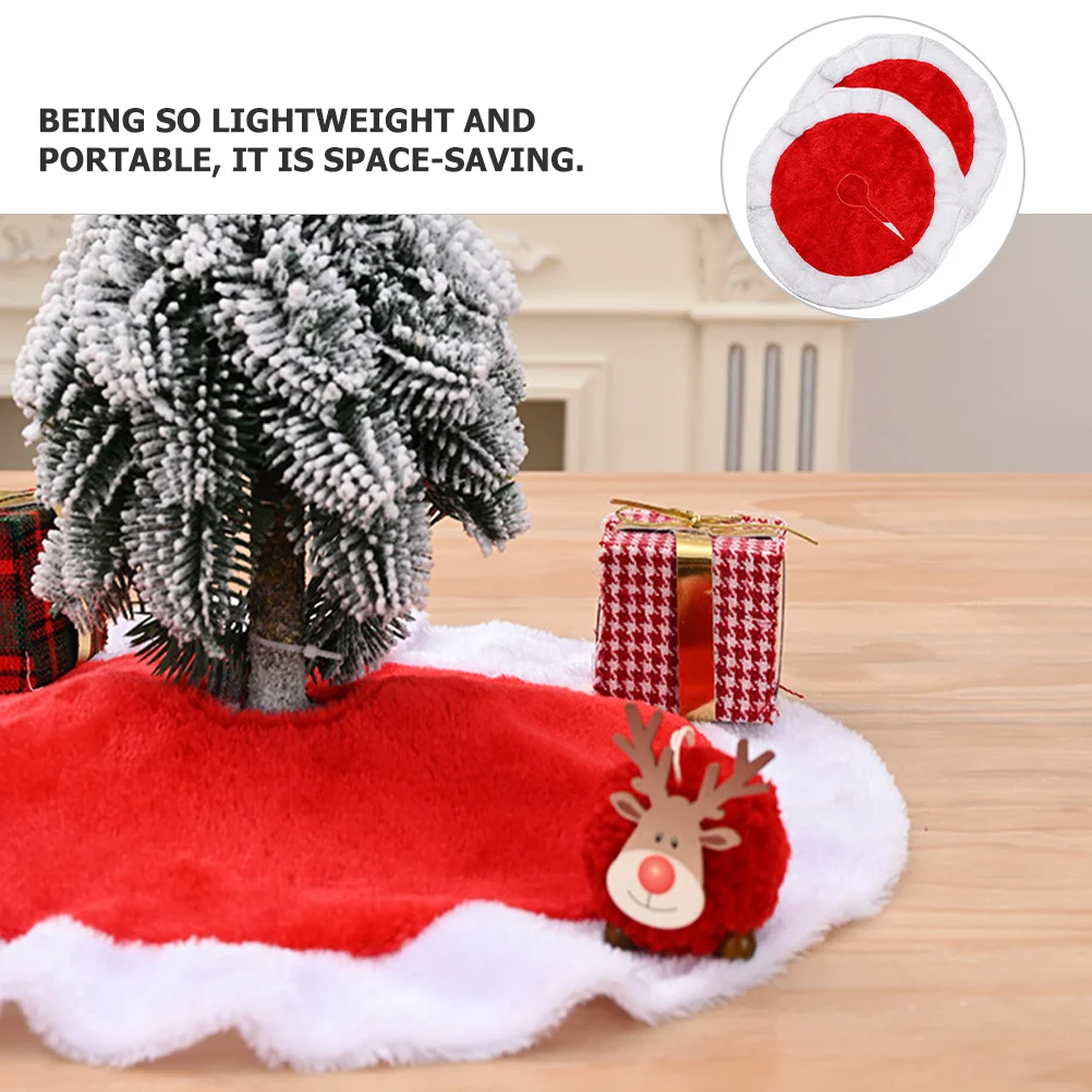 Круглый ковер мини-рождественская елка рождественская юбка шикарные украшения