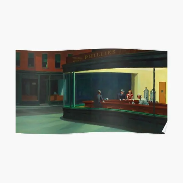 

Nighthawks Edward Hopper Poster Print Mural Wall Art Modern Vintage Decor Funny Picture Painting Home Decoration Room No Frame