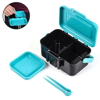 portable fishing tackle box fishing lure worm earthworm lure storage case hanging waist fishing bait box with clip dropship