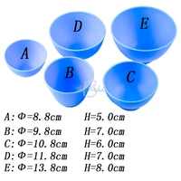 new practical 5pcs dental silicone flexible rubber blue mixing bowl 3pcs spatulas professional lab tool rubber mixing bowl cup