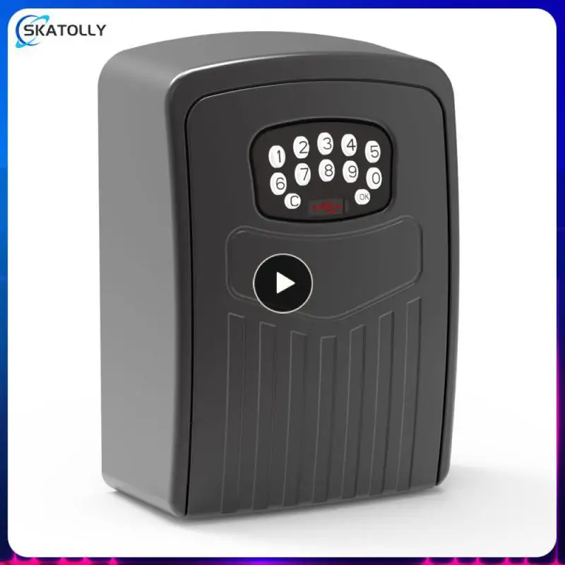 

Security Smart Key Box Weatherproof Key Safe Holder Box Wall Mount Tuya Smart Lock Box Key Safe Portable Electronic Street Trade