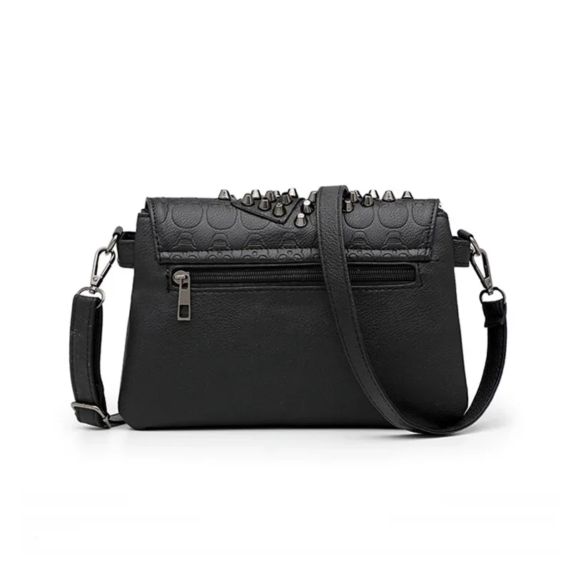 Клатч в стиле панк с черепом дамская сумочка через плечо винтажные мессенджеры