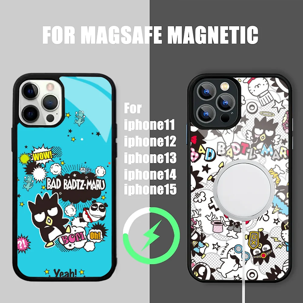 Милый мультяшный чехол для телефона B-BadBadtz M-Maru IPhone 15 14 13 Pro Max 11 12 Mini Alex зеркальный