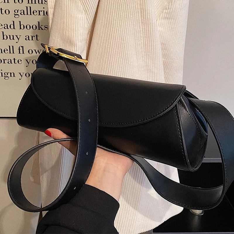 

Adjustable Wide Strap Shoulder Bag For Women Underarm Small Retro Bag Antumn Winter Handbag Shopper Purse Fashion Crossbody Bag