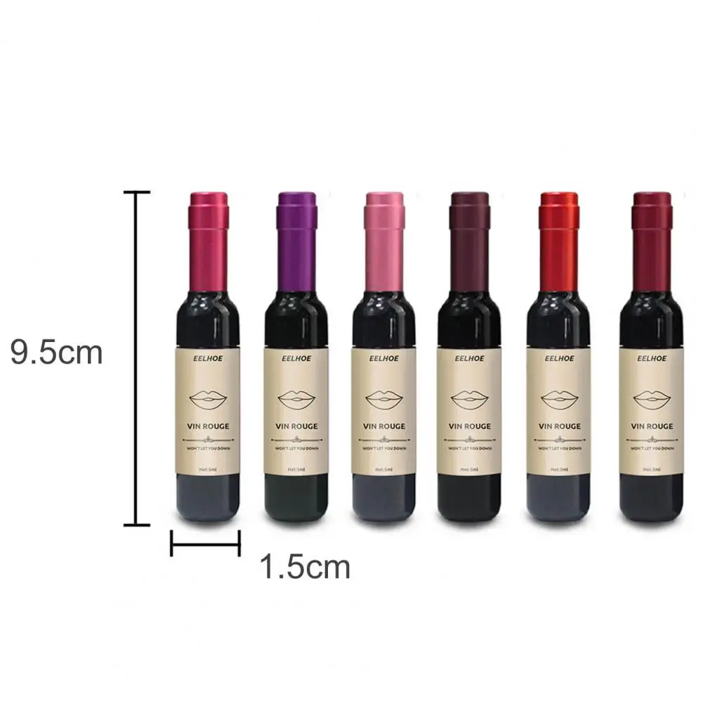 6 шт./корт. Бальзам для губ удобная влагостойкая фэнтезийная краска винная помада