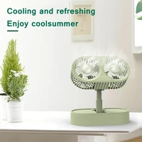 office desktop foldable mini air cooling fan free rotation 3 gear adjustable double headed usb silent air cooler fan for home