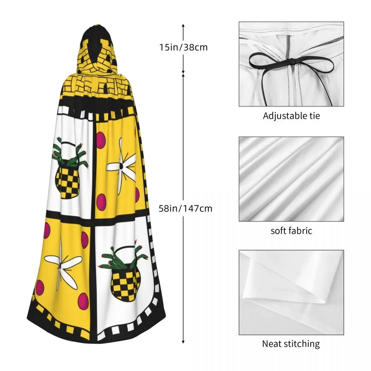 Yauco Пуэрто-Рико унисекс искусственная кожа с капюшоном длинный костюм ведьмы