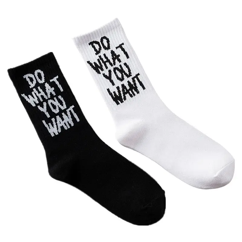 

1 пара мужских трикотажных хлопковых носков унисекс средней длины "DO WHAT YOU WANT" Sweat Abso