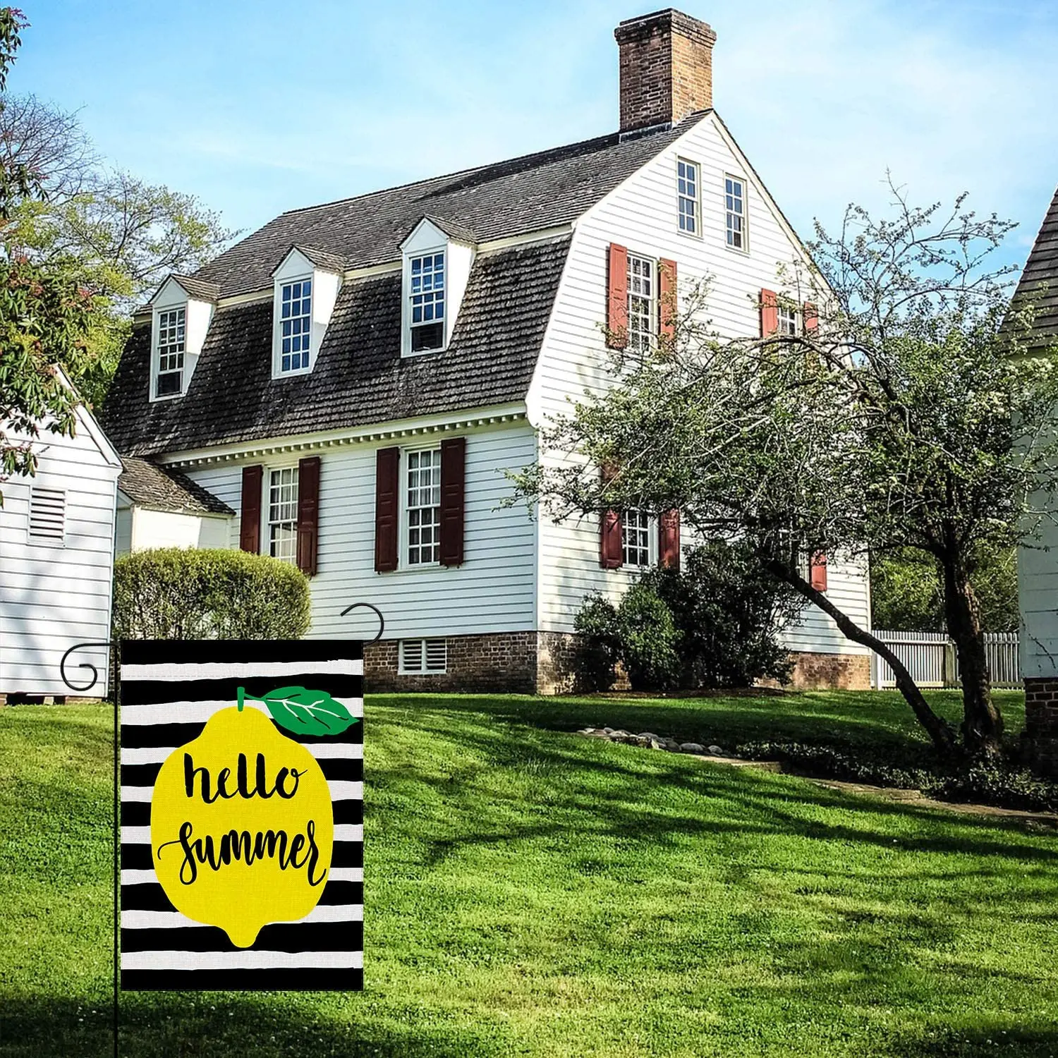 

Двусторонний Садовый флаг Hello Summer, сезон 12,5x18 дюймов