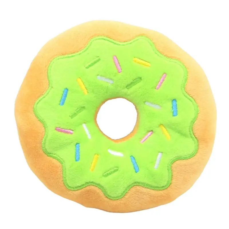 

Donut Plush Sound Chew Toy Squeak Plush Toys For Dogs Puppies Pet Bite Toys For Puppies Dog Pets Sound Playing Plush Doughnut