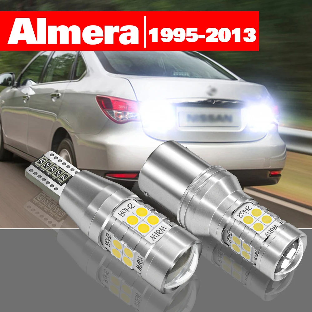 

For Nissan Almera 1 2 N15 N16 B10 1995-2013 Accessories 2pcs LED Reverse Light Backup Lamp 2006 2007 2008 2009 2010 2011 2012
