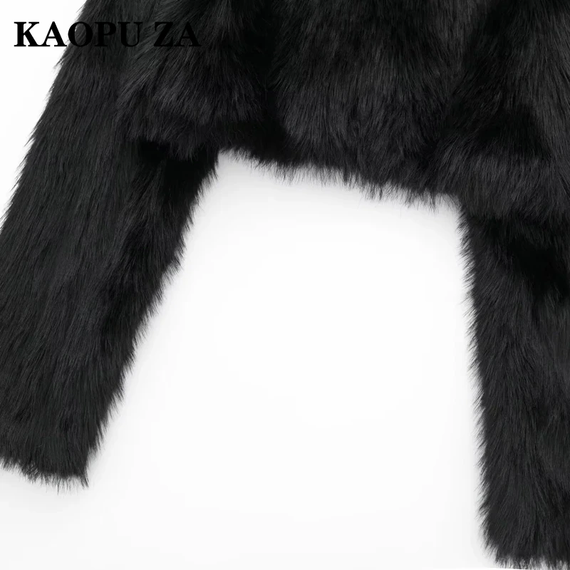 KAOPU ZA 2024 осенне-зимняя женская повседневная однотонная короткая куртка с