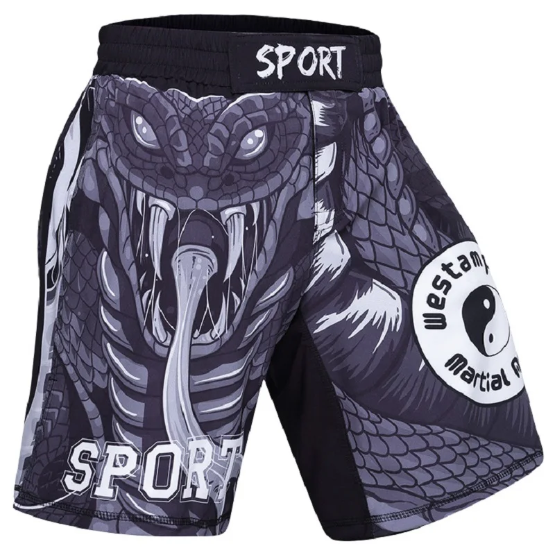 

Guangzhou MMA Shorts Snake Full Sublimation Printing Men Custom Training Wear Fashion MMA Shorts For Fighting BJJ Sport Pant