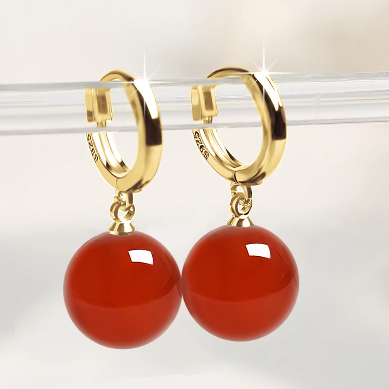 Элегантные Геометрические Кристаллы серьги из халцедона гладкие удобные