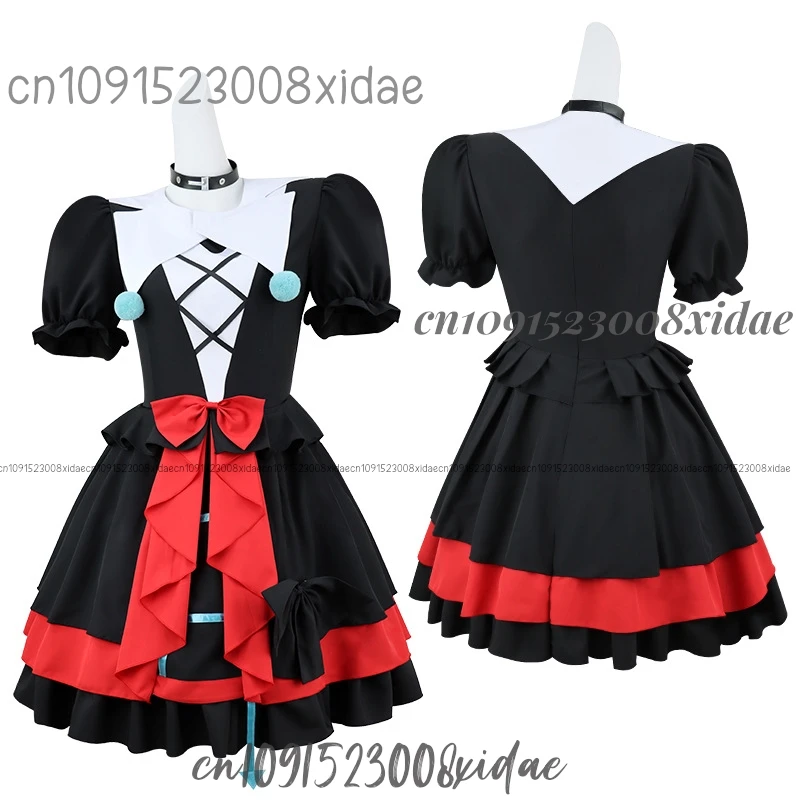 Стелла Косплей Игра Eggy Party Mute Girl Костюм на Хэллоуин Парик Побег из Ночной Клоун