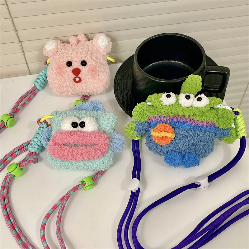 

Plush Knitted Cartoon Bag Case for AirPods Pro2 Airpod Pro 1 2 3 Bluetooth Earbuds Charging Box Protective Earphone Case Cover