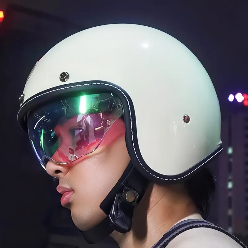 Шлем с открытым лицом для мужчин и женщин шлем в стиле ретро или полушлем лето 3/4