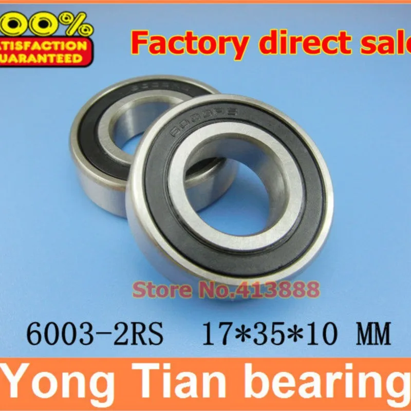 NBZH bearing(1pcs) SUS440C Environmental Corrosion Resistant Stainless Steel Bearings (Rubber Seal cover) S6003-2RS 17*35*10 Mm