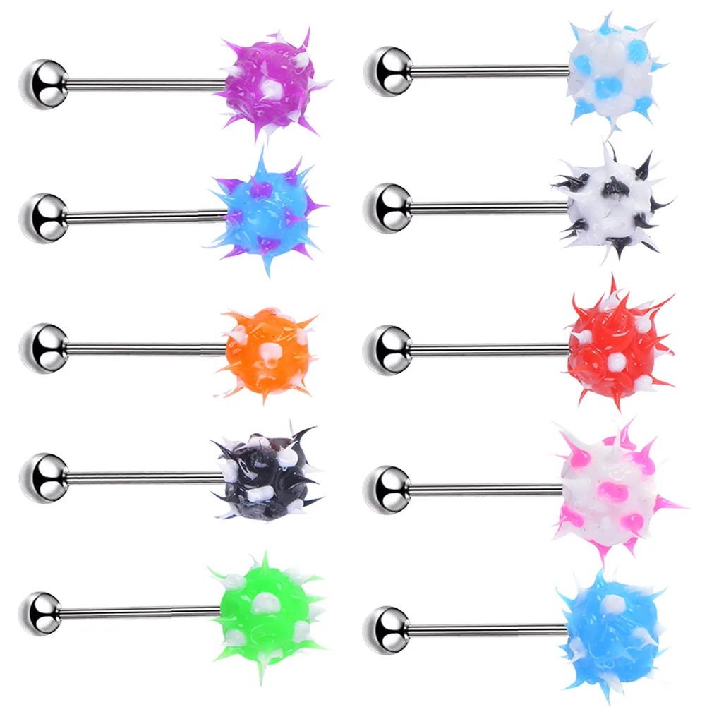 

10pcs Tongue Stud Jewelry Creative Stylish Tongue Stud Tongue Decor