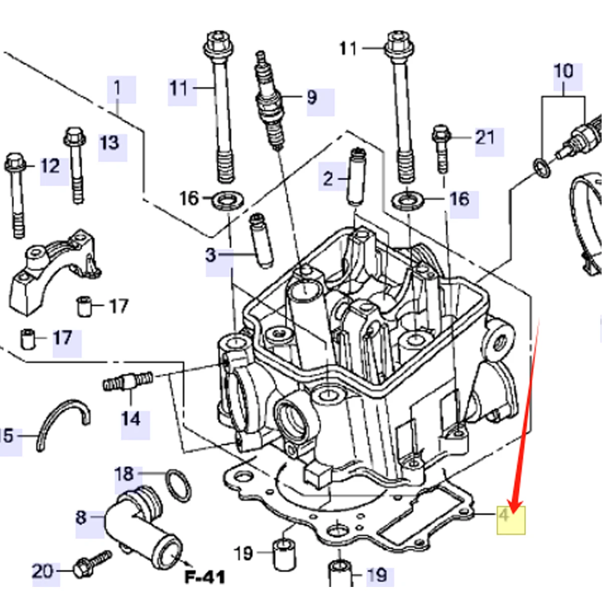 Цилиндр прокладки OZOEMPT для CRF250R 10-17 замена OEM:12251-KRN-A41