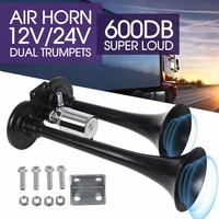 universal 600db loud car air horn train car truck boat dual air horn trumpet super loud for auto sound signal 12v24v