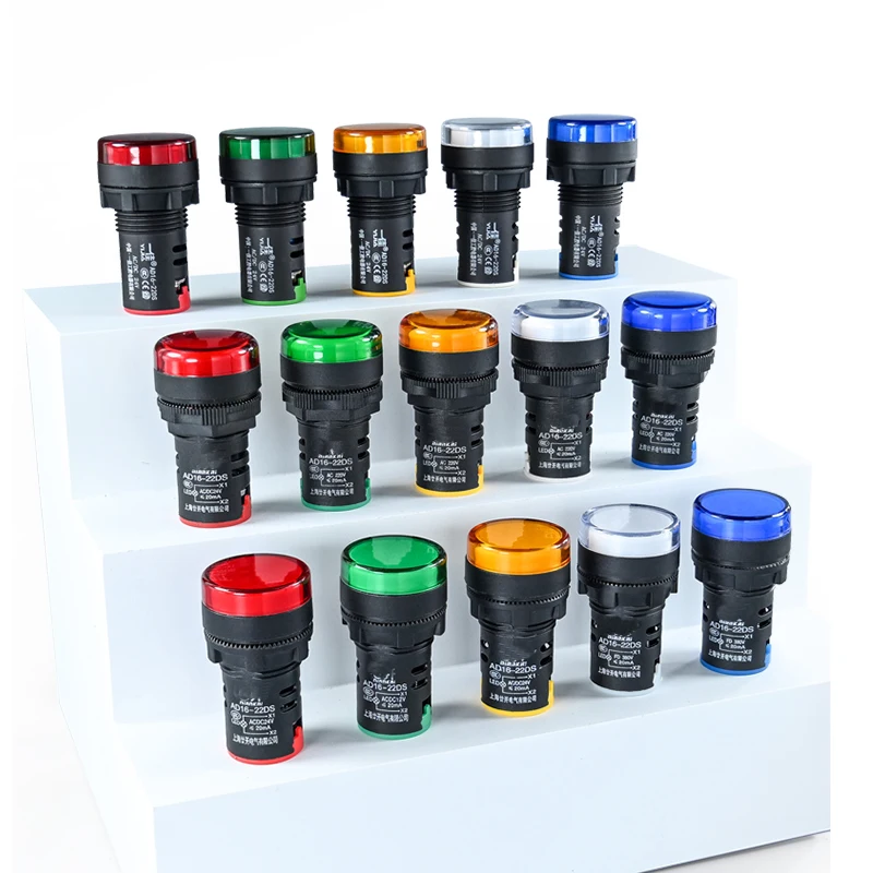 

Водонепроницаемый светодиодный индикатор AD16-16C/AD16-22DS 16/22 мм 12/24/220/380 В