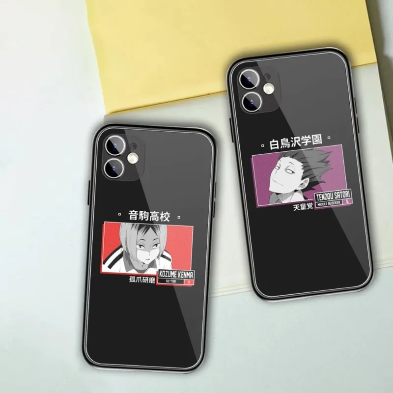Haikyuu Hinata атакующий телефонный чехол для IPhone 14 13 12 11 XS X 8 7 6 Plus Mini Pro Max SE 2022 Черный PC TPU