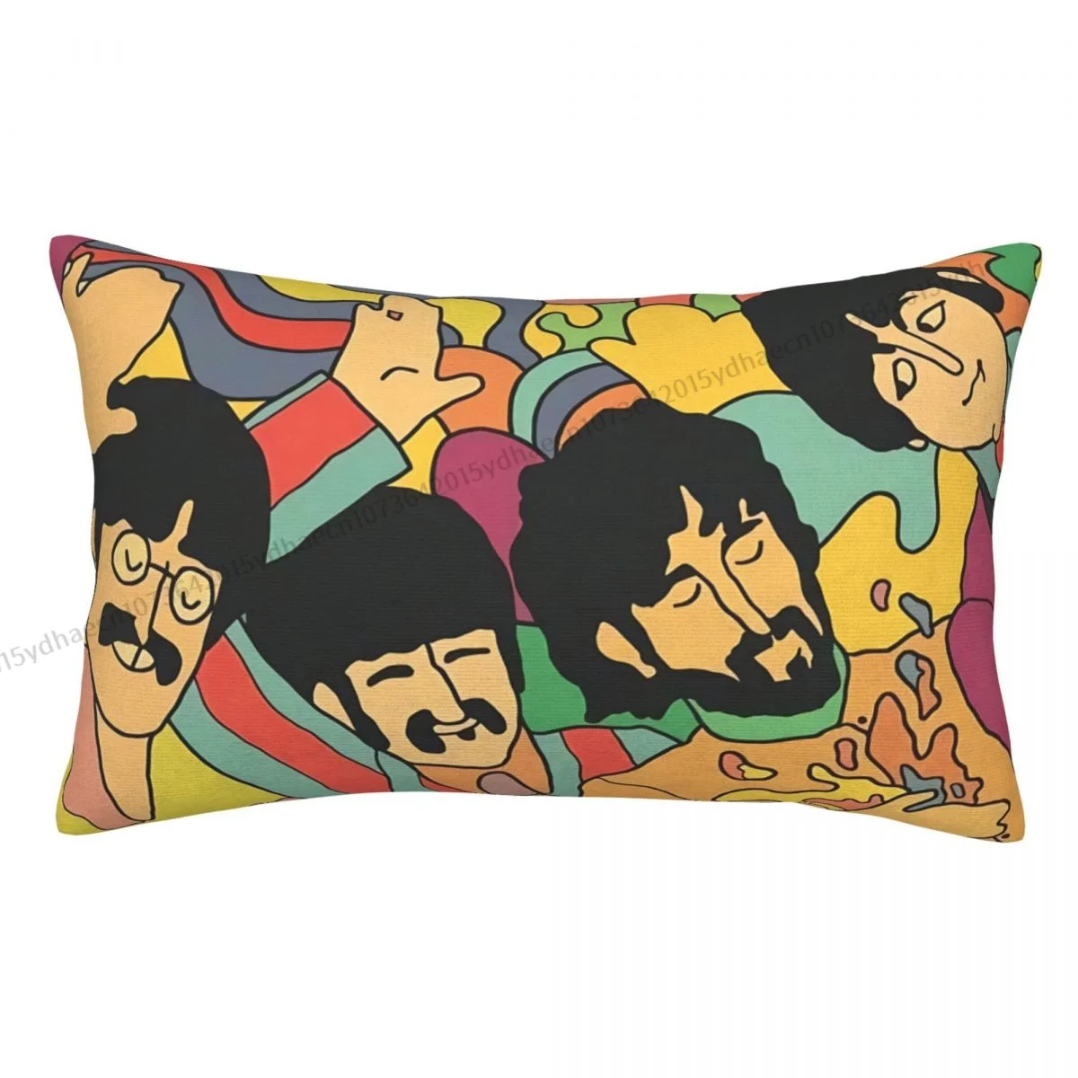 Drawing Poster Pillow Case The Beatle Band Cushion Covers Home Sofa Chair Decorative Backpack Covers