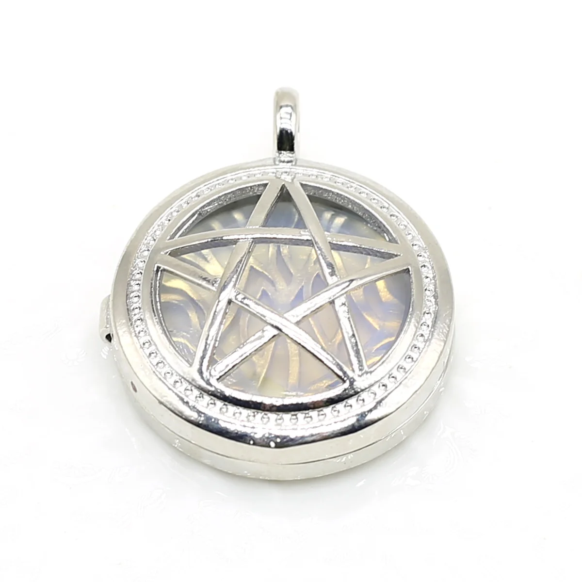

Natural Agates Stone Pendant Charms Five-pointed Star Silver Color Pendant for Women Making DIY Jewerly Gift 26x30mm