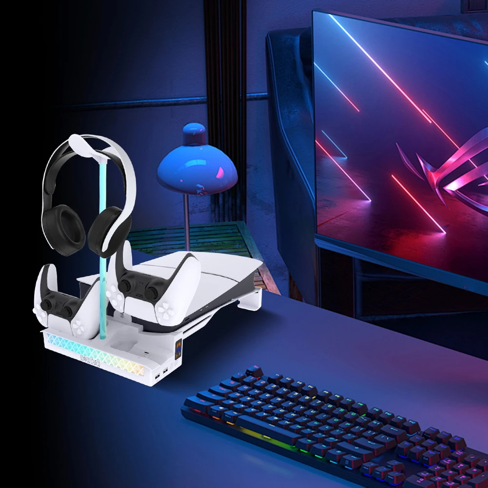 Горизонтальная подставка для консоли PS5 Slim Disc и цифровые издания