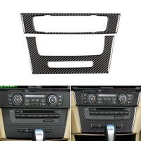 real carbon fiber car styling interior center control cd panel frame cover trim for bmw 3 series e90 e92 e93 2005 2011 2012