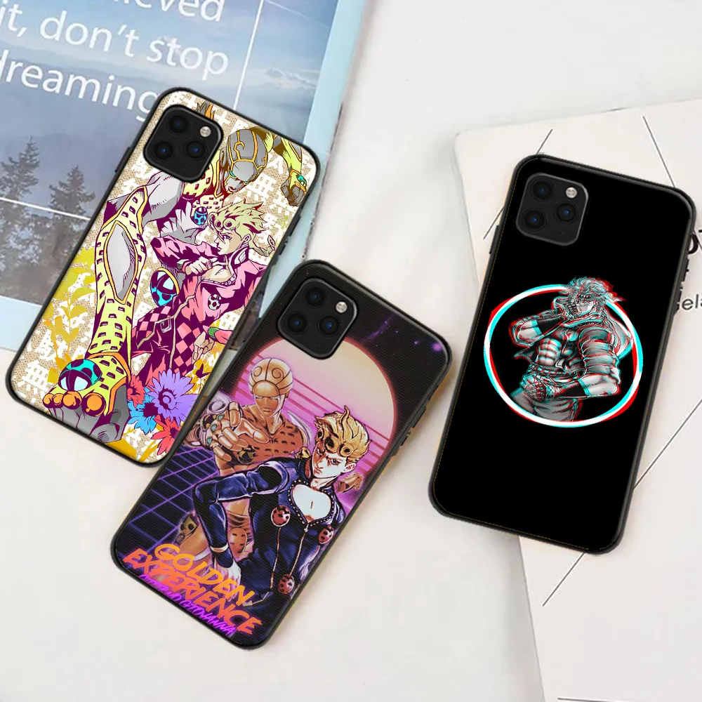 

JoJo Bizarre Adventure Phone Case For iPhone 11 12 13 Pro MAX Mini 6 7 8 6S Plus X XR XS SE 2020 Soft TPU Anime Funda Back Cover